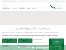 Tablet Screenshot of pmt-technology.com